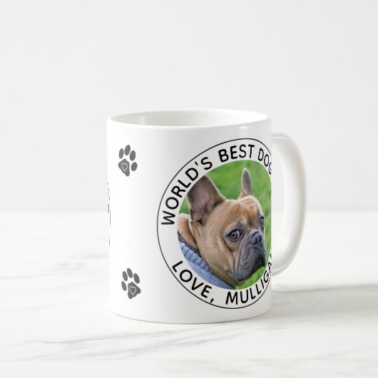 Werlling Best Dog Dad Photo Koffiemok (Voorkant rechts)