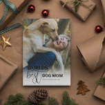 Werlling Best Dog Mam Feestdagenkaart<br><div class="desc">Wie zei dat kerstkaarten niet kunnen spreken? Die van ons wel! Voor een moeder die op haar hond stemt,  is onze 'World's Best Dog Mom'-kaart niet alleen voorzien van haar favoriete foto,  maar ook van een lief briefje van haar viervoeter. Klaar om deze kerst ‘paw-some’ te maken?</div>