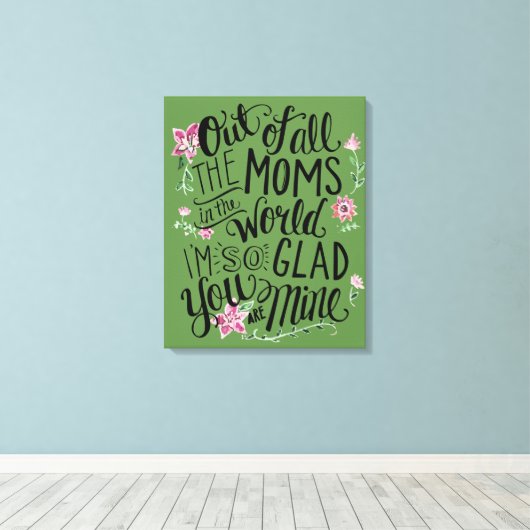 Werlling Beste mama Canvas Afdruk (Insitu (Houten vloer))