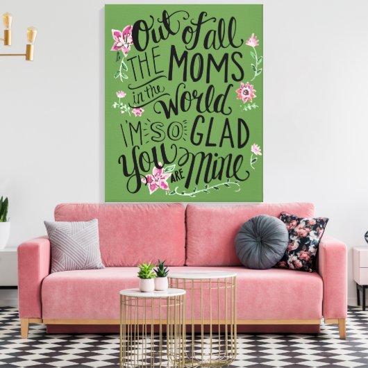 Werlling Beste mama Canvas Afdruk (Insitu (Woonkamer))