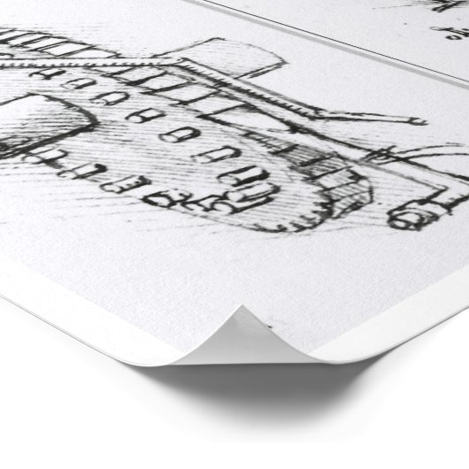 Werm Gear-uitvinding door Leonardo da Vinci Poster (Hoek)