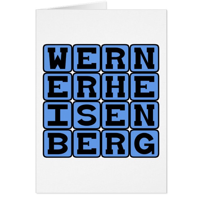 Werner Heisenberg, onzekerheidsprincipe (Voorkant)