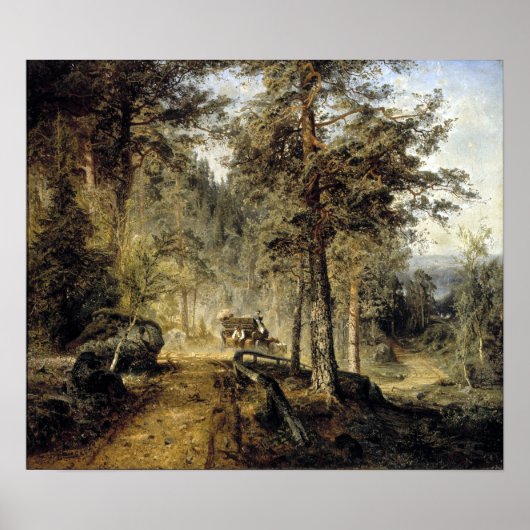 Werner Holmberg Road in Häme (een Hot Summer Day) Poster (Voorkant)