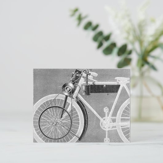 Werner Motorcycle, 1898 Briefkaart (Staand voorkant)