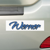Werner Name blue Aufkleber Sticker Autoaufkleber (Op auto)