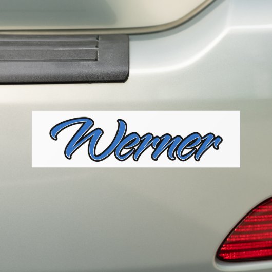 Werner Name blue Aufkleber Sticker Autoaufkleber (Op auto)