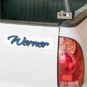Werner Name blue Aufkleber Sticker Autoaufkleber (Op Truck)