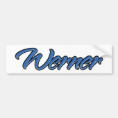 Werner Name blue Aufkleber Sticker Autoaufkleber (Voorkant)