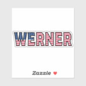 Werner Name Vorname USA Sticker Stickerset (Vel)