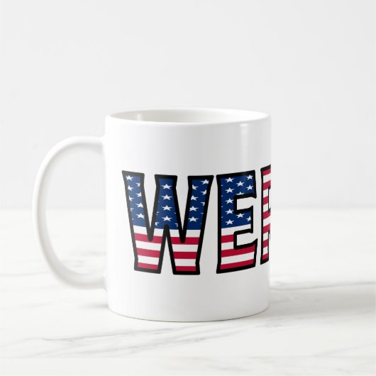 Werner Name Vorname USA styled Tasse Kaffeetasse Koffiemok (Links)