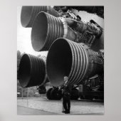 Werner von Bran en de Saturn V-raket Poster (Voorkant)