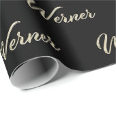 Werner Vorname Name edles Geschenkpapier Papier (Rol Hoek)