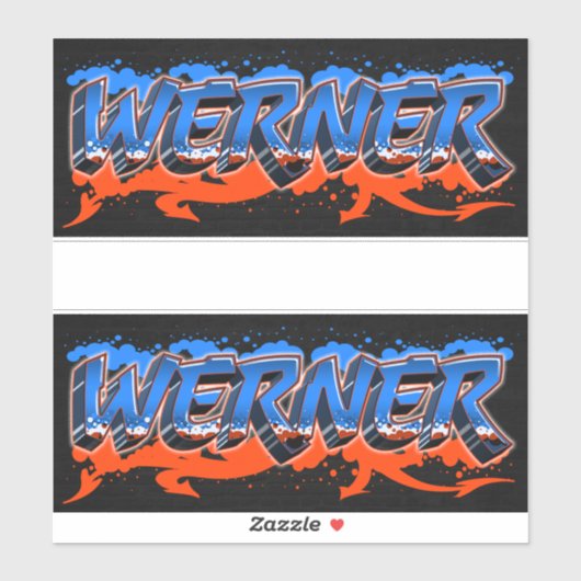 Werner Vorname Name Graffiti Aufkleber Sticker (Vel)
