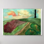 Werneth Low cenotaph uitzicht Poster (Voorkant)