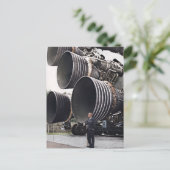 Wernher von Braun en Saturnus V Briefkaart (Staand voorkant)