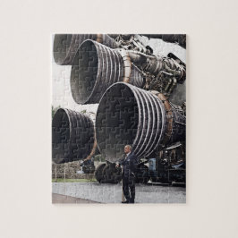 Wernher von Braun en Saturnus V Legpuzzel
