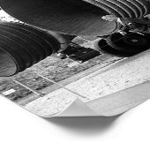 Wernher von Braun met F-1-motoren Poster (Hoek)