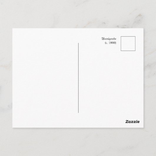 Wernigerode (ca. 1900) briefkaart (Achterkant)