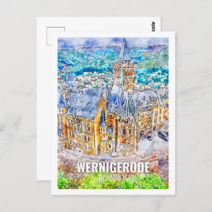 Wernigerode Duitsland Beroemde Reisplaats Waterver Briefkaart
