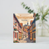 Wernigerode, Duitsland, steeg Duitsland Briefkaart (Staand voorkant)