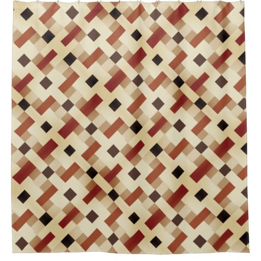 Werona Viveke Brown Black Douchegordijn (Voorkant)