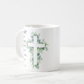 Werp al je angst op Hem Eucalyptus Kruis Koffiemok (Voorkant links)