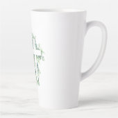 Werp al je angst op Hem Eucalyptus Kruis Latte Mok (Rechts)