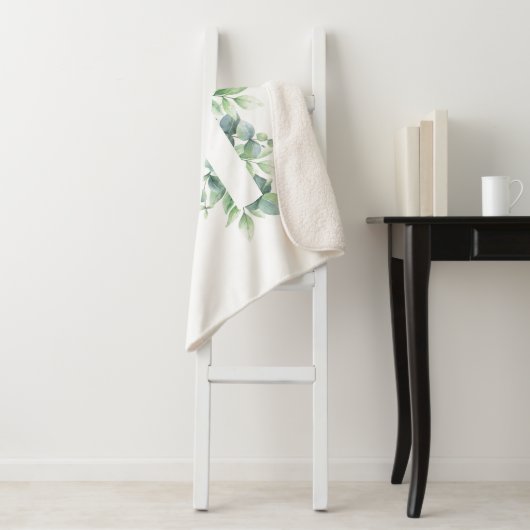 Werp al je angst op Hem Eucalyptus Kruis Sherpa Deken (In situ)