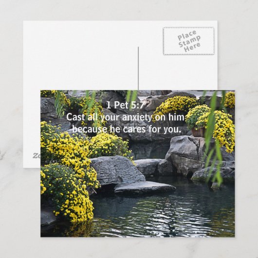 Werp al je angst op hem in een briefkaart (Voorkant / Achterkant)