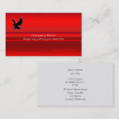 Werp Black Eagle op rood metallisch uitziend effec Visitekaartje (Voorkant / Achterkant)