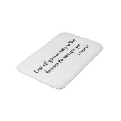 Werp je angst op God zwart en wit Badmat (Gekanteld)