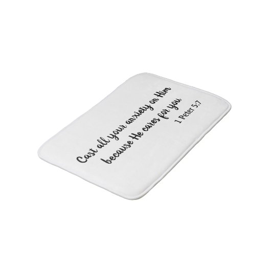 Werp je angst op God zwart en wit Badmat (Gekanteld)