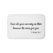 Werp je angst op God zwart en wit Badmat (Voorkant)