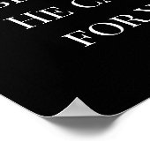 Werp Je Angst op Hem Zwart en Wit Schrift Poster (Hoek)