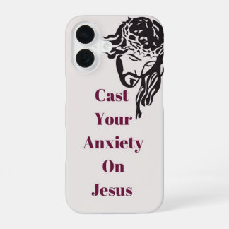 "Werp je angst op Jezus" IPhone 16 telefoonhoesje Hoesje