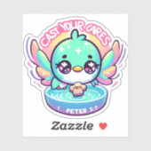 Werp je zorgen kolibrie Sticker (Vel)