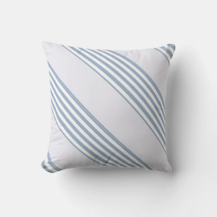 Werp kussen blauw & witte streep