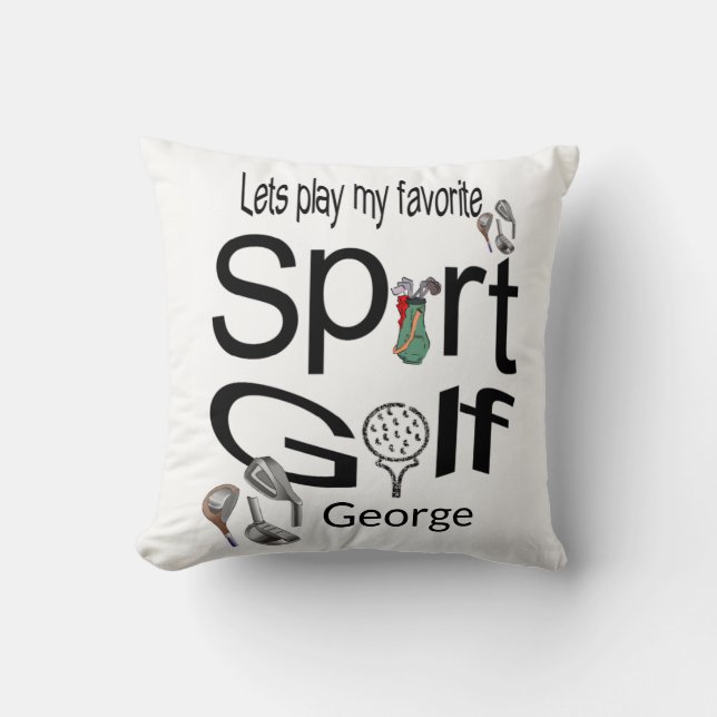 Werp kussen golf sport (Voorkant)