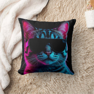 Werp kussen neon kat
