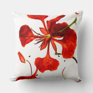 Werp kussen Royal Poinciana Bloem