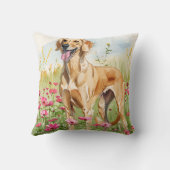 Werp kussen – Saluki aquarel decoratief kussen (Achterkant)