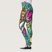Werp Kussen Schoonheid met Bloemen Leggings (Links)