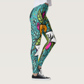 Werp Kussen Schoonheid met Bloemen Leggings (Rechts)