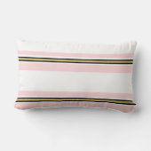 Werp Kussen Streep Roze & Wit Goud Zwart (Achterkant)