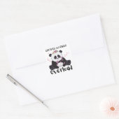 Werp kussen vierkante sticker (Envelop)