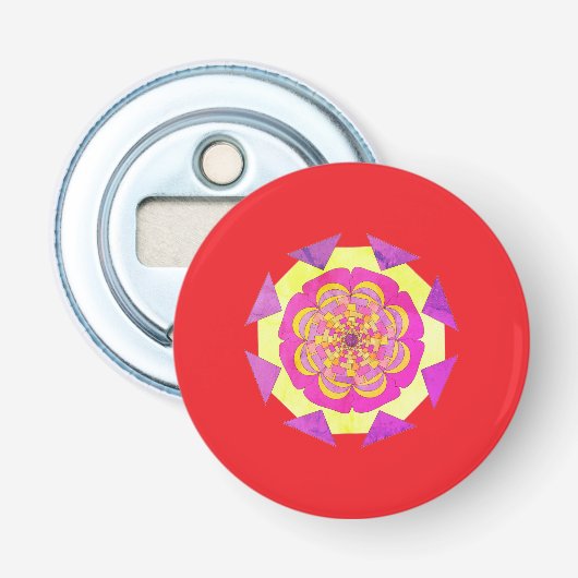 Werp kussens button flesopener (Voorkant)