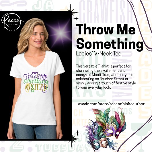"Werp me iets toe, meneer" Mardi Gras T-shirt