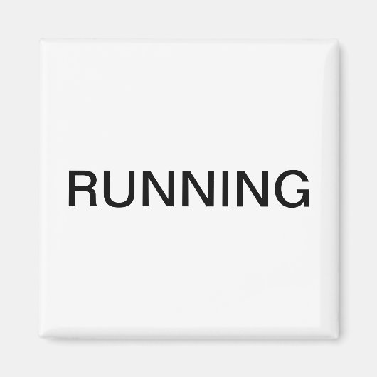 Werp met een minimale witte vaatwasmachine magneet (Voorkant)