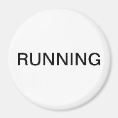 Werp met een minimale witte vaatwasmachine magneet (Voorkant)