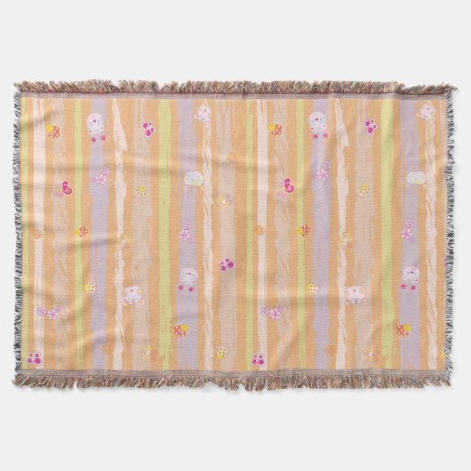 Werpdeken – Baby Joy & Creatures Pastel Dier Deken (Voorkant)